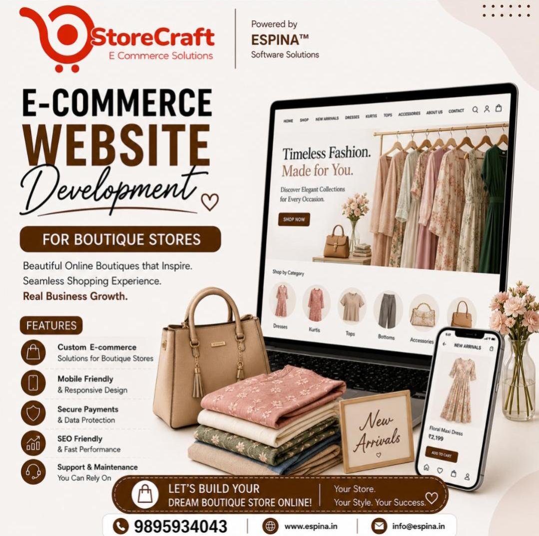 E-commerce website development for boutique store