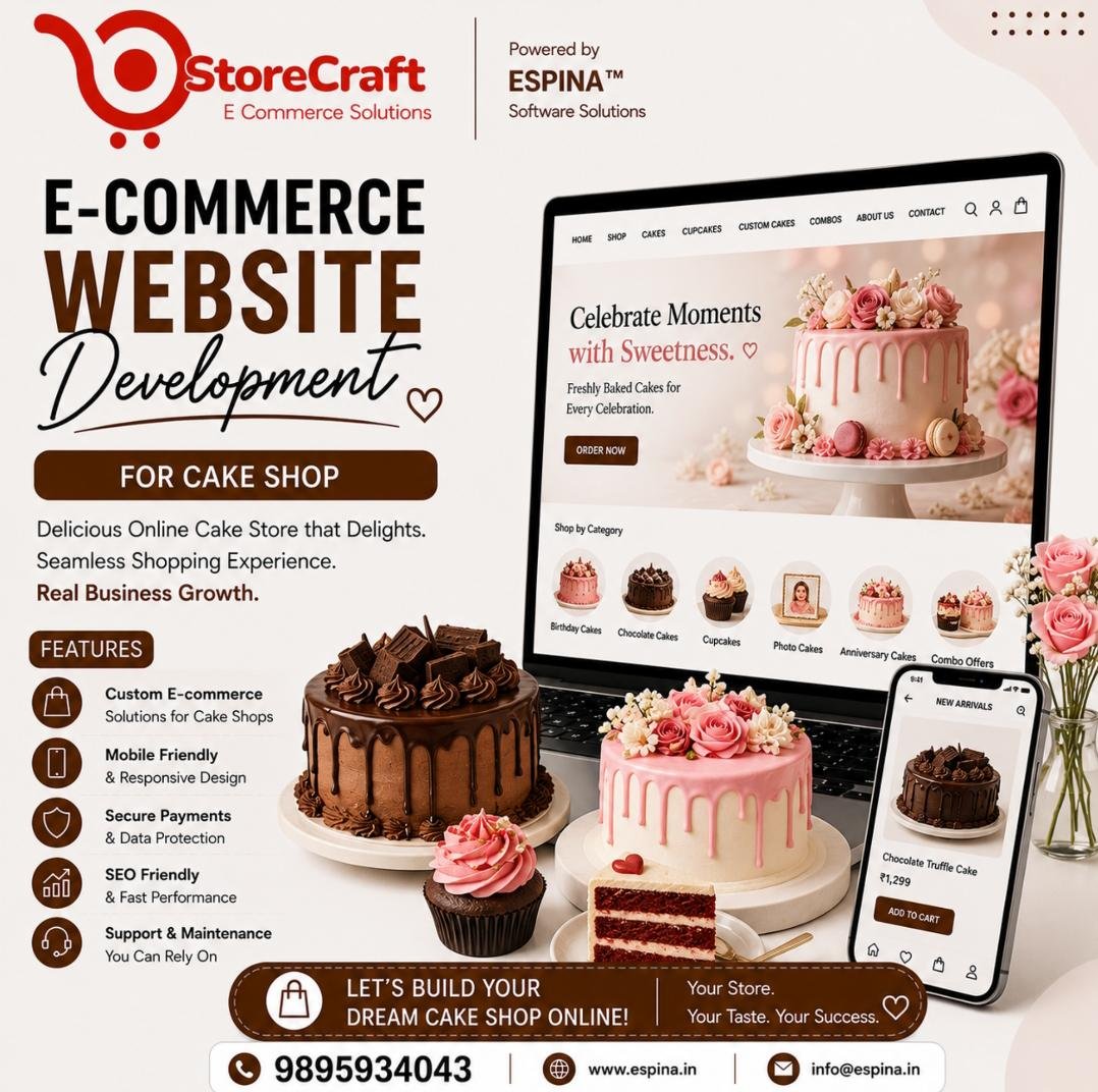 E-commerce website development for cake shop