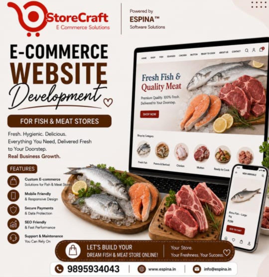 E-commerce website development for fish and meat store