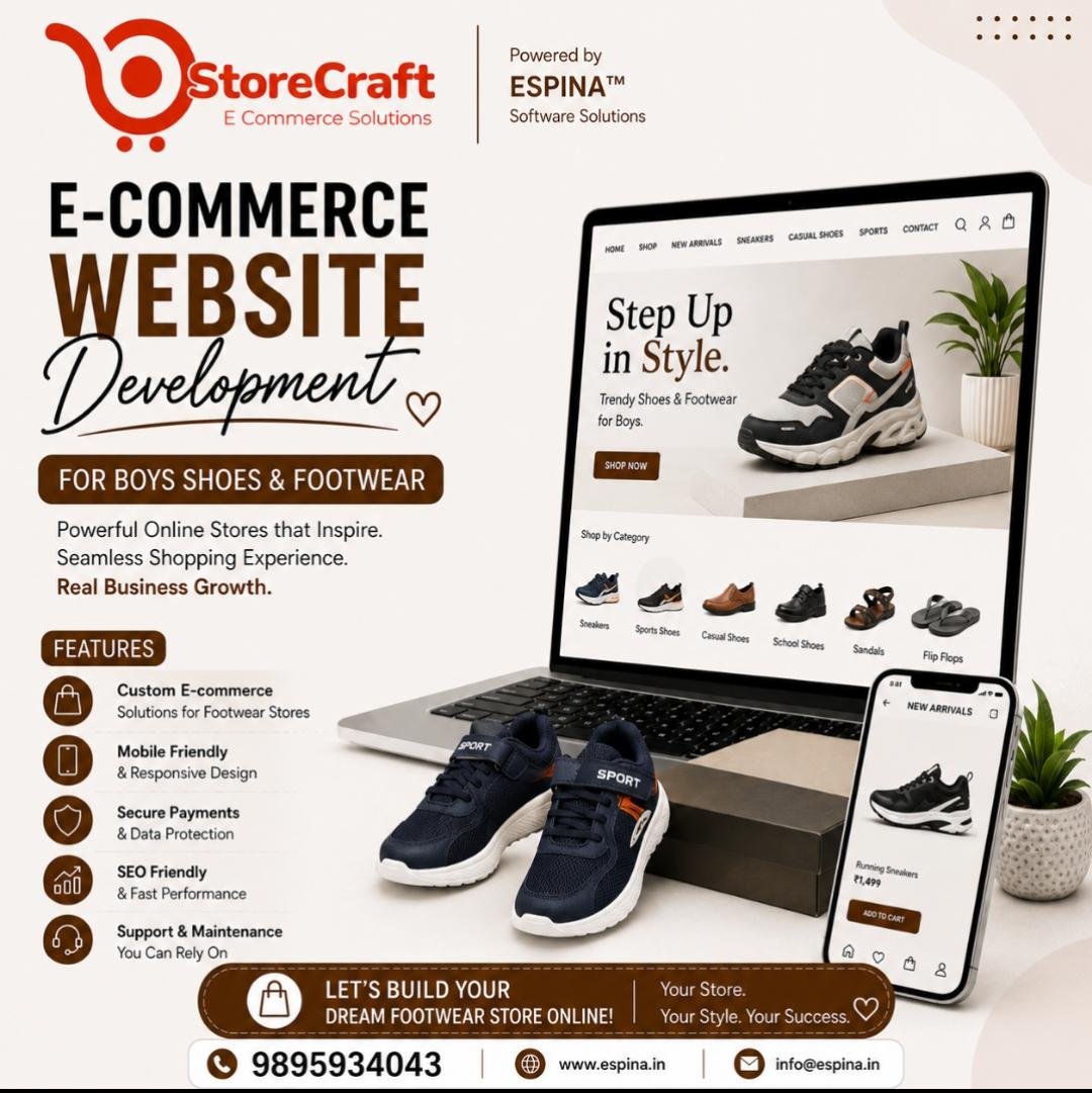 E-commerce website development for shoes and footwear store