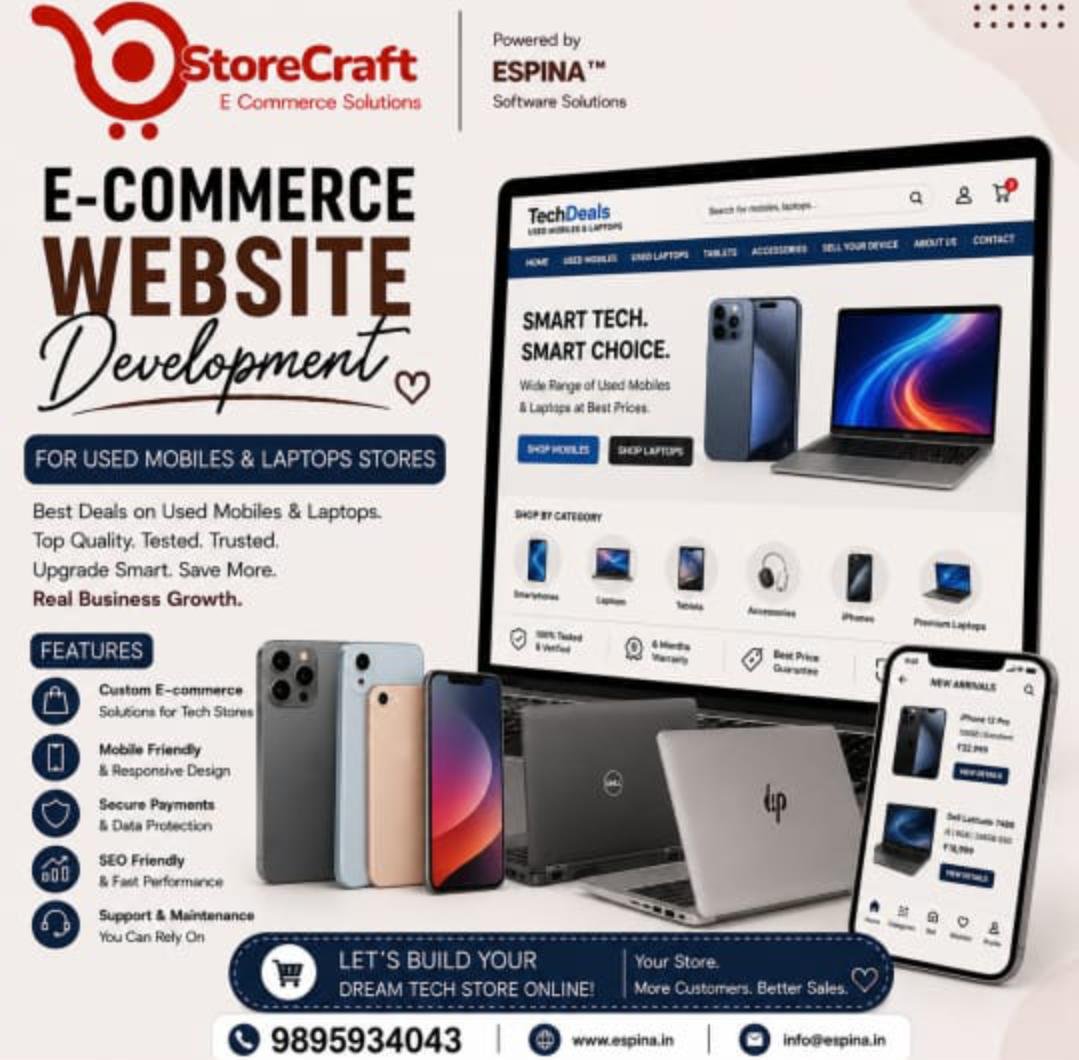 E-commerce website development for used phones store