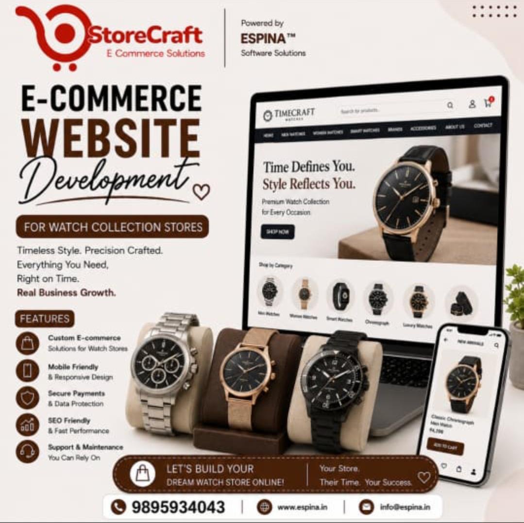 E-commerce website development for watch store